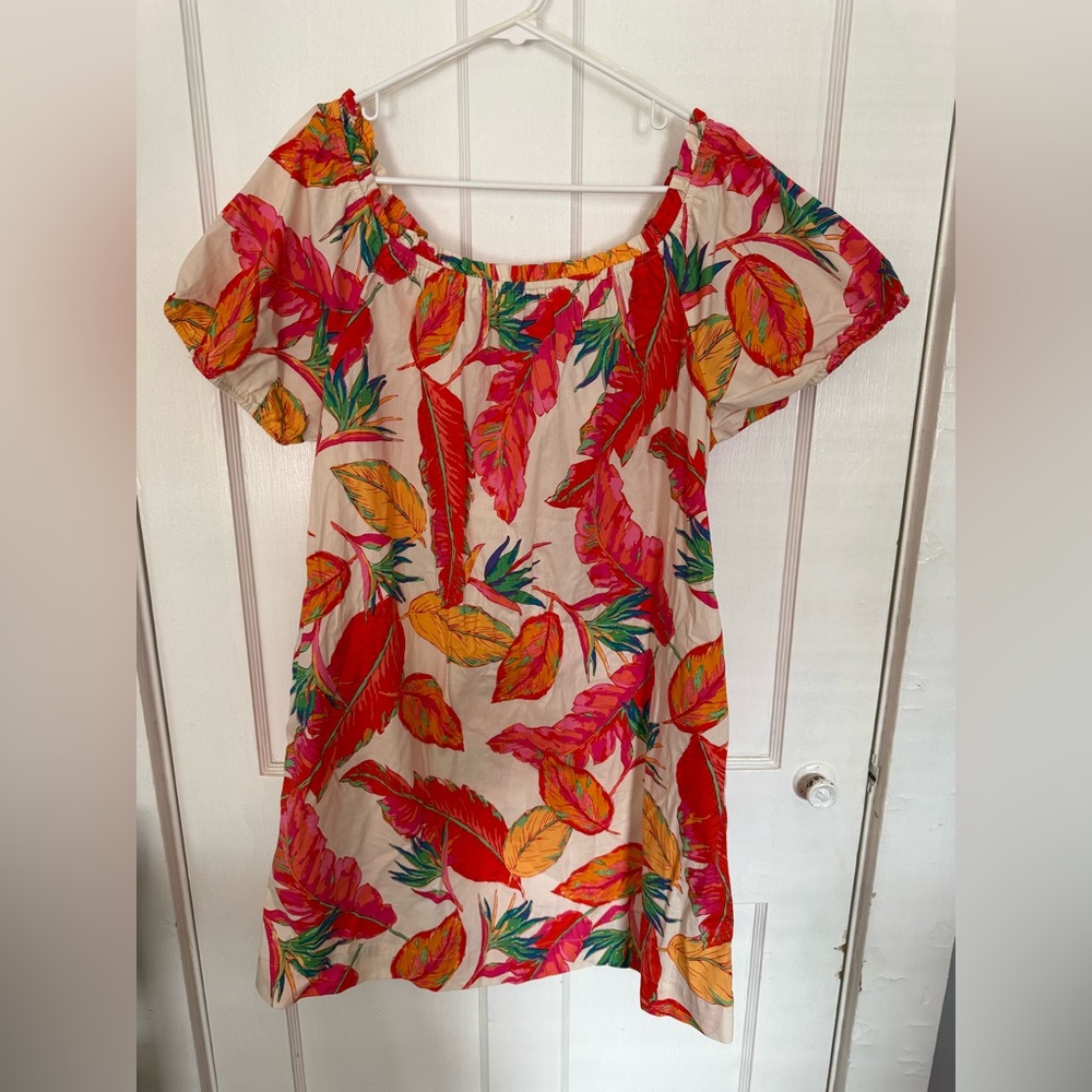 Nine West Colorful Leaf Print Dress